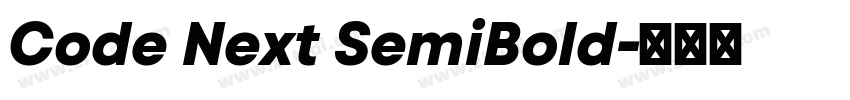 Code Next SemiBold字体转换